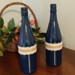 Burlap and lace circles decor